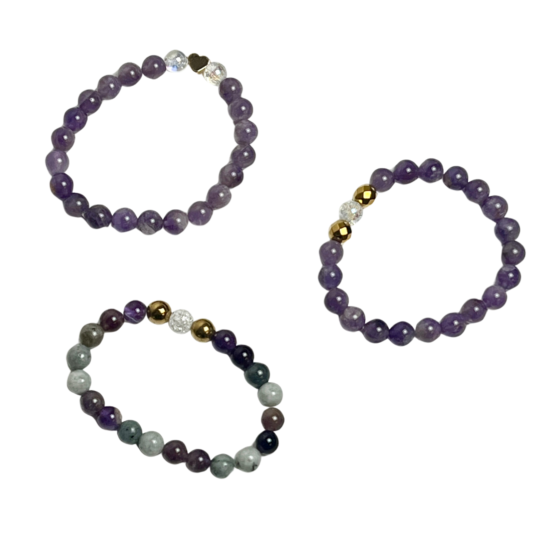 Purple Crystal Bracelets