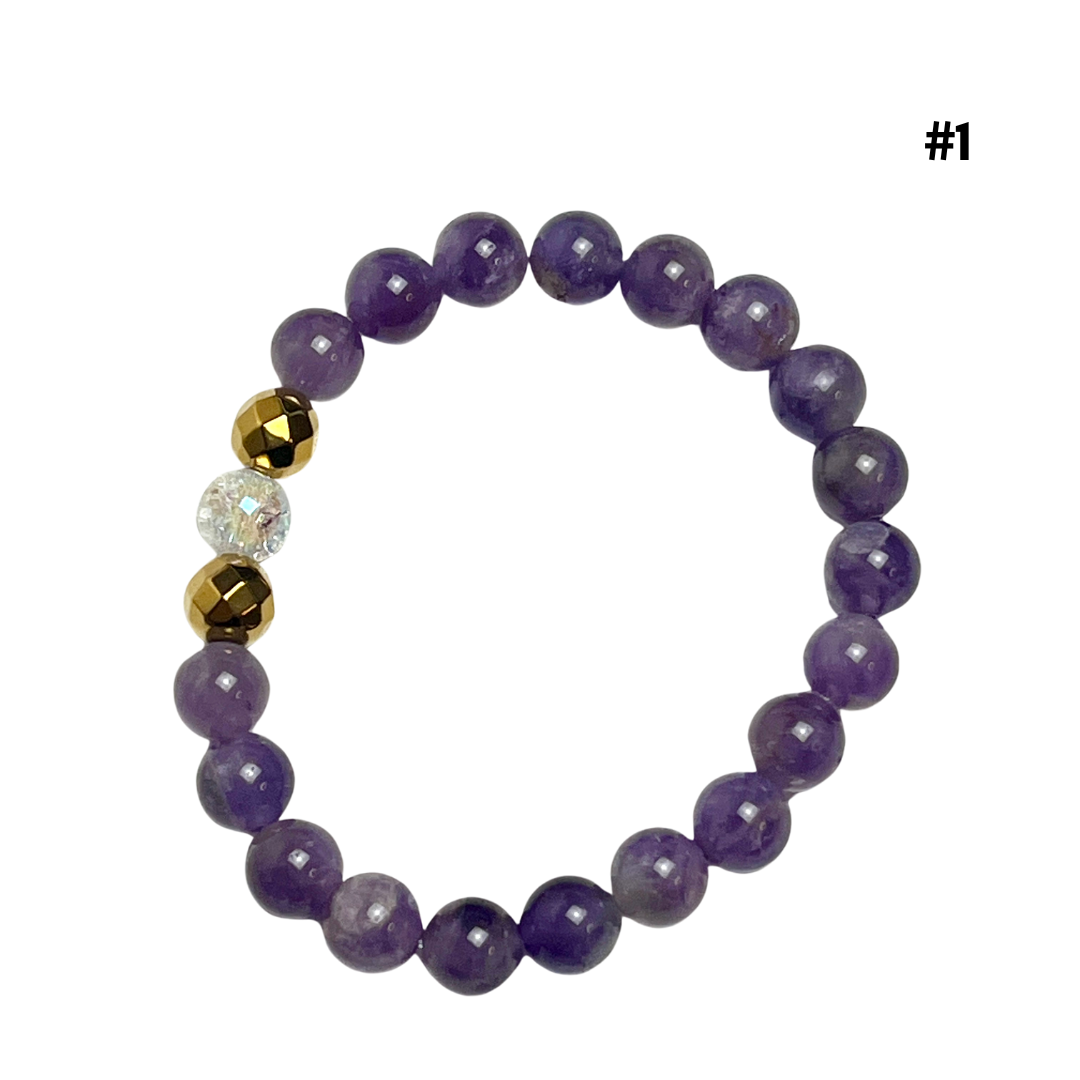 Purple Crystal Bracelets