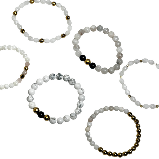 White Crystal Bracelets